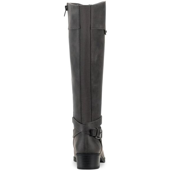 Style & Co Women Knee High Riding Boots Bennon Size US 5.5M Grey Faux Leather - Picture 3 of 3